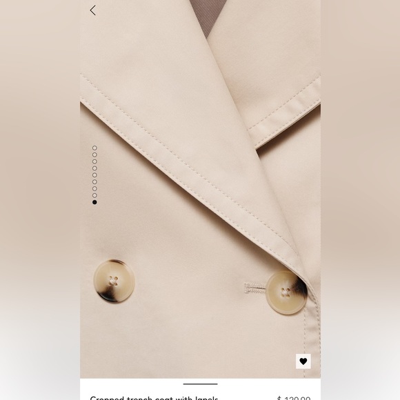 MANGO cropped trench coat - Picture 8 of 13